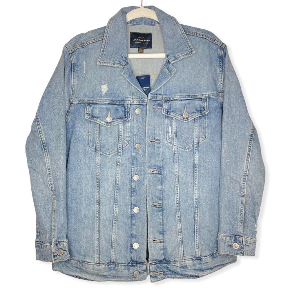 Lucky Brand Tomboy Trucker Oversized Jean Jacket‎